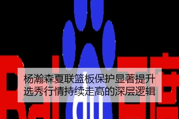 杨瀚森夏联篮板保护显著提升 选秀行情持续走高的深层逻辑